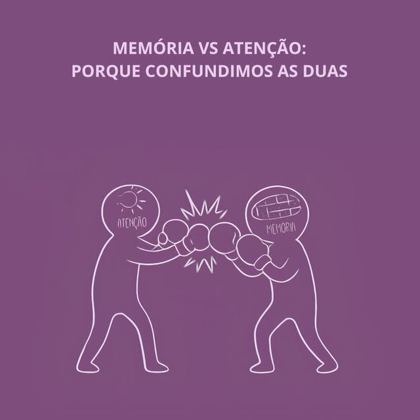 Ilustração: memória vs atenção, porque confundimos as duas (publicação de Instagram)